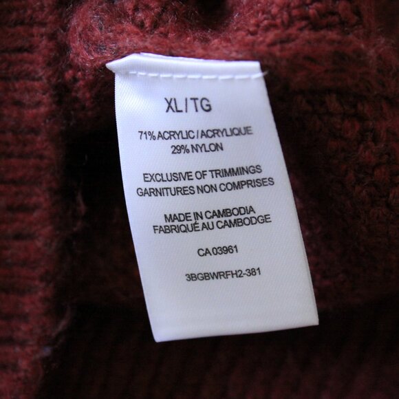 Red Wind River Heritage Fair Isle style sweater Size XL Acrylic - Picture 8 of 10